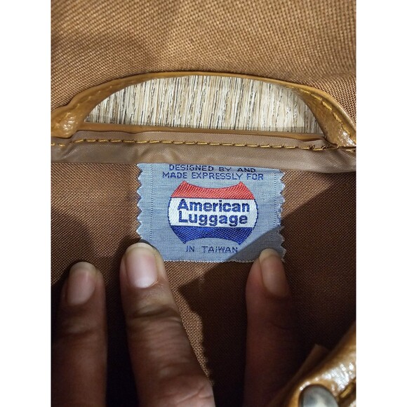Vintage American Tourister Luggage Garment Suit Bag Brown Travel Carry On - Picture 2 of 7
